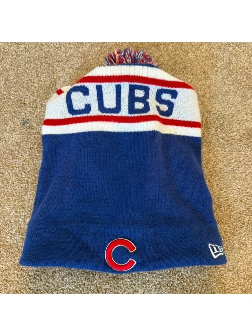 New Era MLB Chicago Cubs Winter Pom Pom Knit Beanie